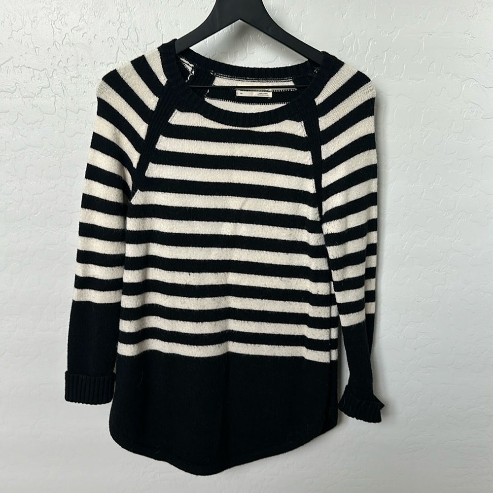 Black and white stripped sweater from Anthropologie